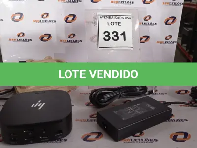 LOTE 331 - 01 DOCKING STATION HP HSN-IX02.(NOVO) (NO ESTADO EM QUE SE ENCONTRA. SUJEITO A AVARIAS OCULTAS/VISÍVEIS.)