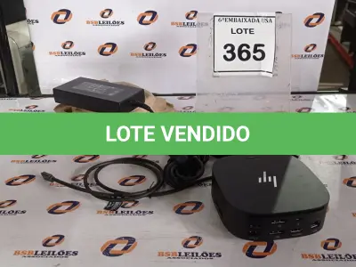 LOTE 365 - 01 DOCKING STATION HP HSN-IX02.(NOVO) (NO ESTADO EM QUE SE ENCONTRA. SUJEITO A AVARIAS OCULTAS/VISÍVEIS.)