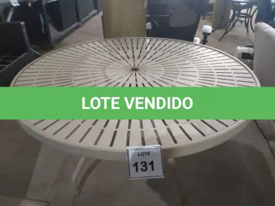 LOTE 131 -  01 MESA DE JARDIM. (NO ESTADO EM QUE SE ENCONTRA. SUJEITO A AVARIAS OCULTAS/VISÍVEIS.) BF8580U