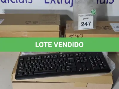 LOTE 247 - 08 TECLADOS DE COMPUTADOR. (NO ESTADO EM QUE SE ENCONTRA. SUJEITO A AVARIAS OCULTAS/VISÍVEIS.)