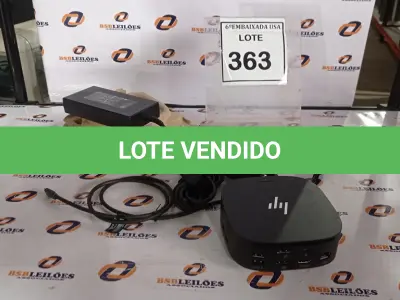 LOTE 363 - 01 DOCKING STATION HP HSN-IX02.(NOVO) (NO ESTADO EM QUE SE ENCONTRA. SUJEITO A AVARIAS OCULTAS/VISÍVEIS.)