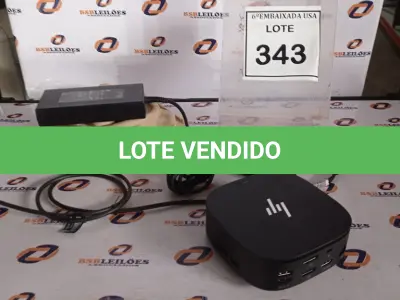 LOTE 343 - 01 DOCKING STATION HP HSN-IX02.(NOVO) (NO ESTADO EM QUE SE ENCONTRA. SUJEITO A AVARIAS OCULTAS/VISÍVEIS.)