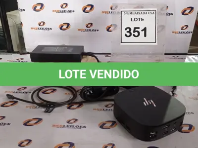 LOTE 351 - 01 DOCKING STATION HP HSN-IX02.(NOVO) (NO ESTADO EM QUE SE ENCONTRA. SUJEITO A AVARIAS OCULTAS/VISÍVEIS.)