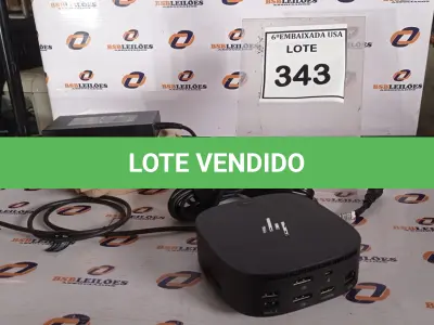 LOTE 343 - 01 DOCKING STATION HP HSN-IX02.(NOVO) (NO ESTADO EM QUE SE ENCONTRA. SUJEITO A AVARIAS OCULTAS/VISÍVEIS.)