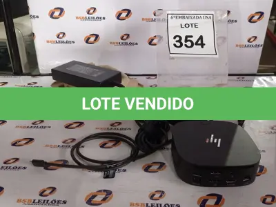 LOTE 354 - 01 DOCKING STATION HP HSN-IX02.(NOVO) (NO ESTADO EM QUE SE ENCONTRA. SUJEITO A AVARIAS OCULTAS/VISÍVEIS.)