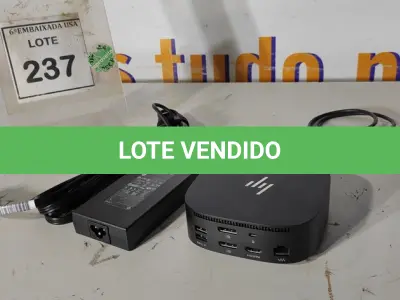LOTE 237 - 01 DOCKING STATION HP HSN-IX02. (NOVO) (NO ESTADO EM QUE SE ENCONTRA. SUJEITO A AVARIAS OCULTAS/VISÍVEIS.)