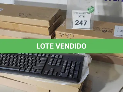 LOTE 247 - 08 TECLADOS DE COMPUTADOR. (NO ESTADO EM QUE SE ENCONTRA. SUJEITO A AVARIAS OCULTAS/VISÍVEIS.)