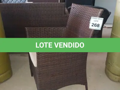 LOTE 268 - 01 CADEIRA DE JARDIM. (NO ESTADO EM QUE SE ENCONTRA. SUJEITO A AVARIAS OCULTAS/VISÍVEIS.) BH1566D