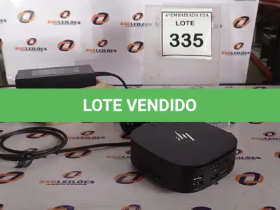 LOTE 335 - 01 DOCKING STATION HP HSN-IX02.(NOVO) (NO ESTADO EM QUE SE ENCONTRA. SUJEITO A AVARIAS OCULTAS/VISÍVEIS.)