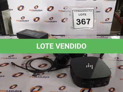 LOTE 367 - 01 DOCKING STATION HP HSN-IX02.(NOVO) (NO ESTADO EM QUE SE ENCONTRA. SUJEITO A AVARIAS OCULTAS/VISÍVEIS.)