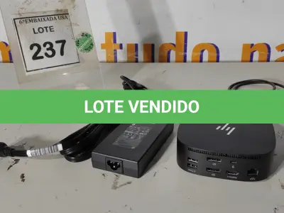 LOTE 237 - 01 DOCKING STATION HP HSN-IX02. (NOVO) (NO ESTADO EM QUE SE ENCONTRA. SUJEITO A AVARIAS OCULTAS/VISÍVEIS.)