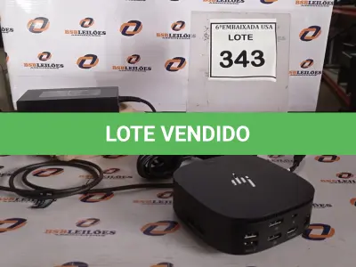 LOTE 343 - 01 DOCKING STATION HP HSN-IX02.(NOVO) (NO ESTADO EM QUE SE ENCONTRA. SUJEITO A AVARIAS OCULTAS/VISÍVEIS.)