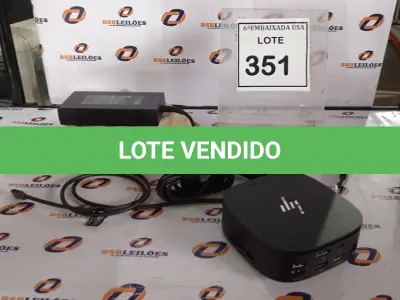 LOTE 351 - 01 DOCKING STATION HP HSN-IX02.(NOVO) (NO ESTADO EM QUE SE ENCONTRA. SUJEITO A AVARIAS OCULTAS/VISÍVEIS.)