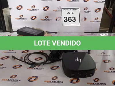 LOTE 363 - 01 DOCKING STATION HP HSN-IX02.(NOVO) (NO ESTADO EM QUE SE ENCONTRA. SUJEITO A AVARIAS OCULTAS/VISÍVEIS.)