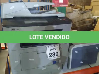 LOTE 280 - 01 IMPRESSORA MULTIFUNCIONAL MODELO SCX-5835NX MARCA SAMSUNG E 01 IMPRESSORA MARCA HP. (NO ESTADO) ATENÇÃO! FAZER A VISITAÇÃO ANTES DE ARREMATAR, NÃO SABEMOS SE FUNCIONA, LEILÃO NÃO TEM GARANTIA E NEM DEVOLUÇÃO, SUJEITO A POSSÍVEIS AVARIAS VISÍVEIS/OCULTAS E/OU AUSÊNCIA DE COMPONENTES.