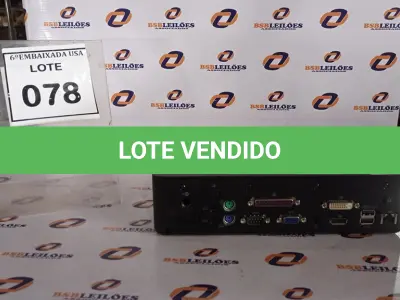 LOTE 078 - 01 DOCKING STATION HP. (NO ESTADO EM QUE SE ENCONTRA. SUJEITO A AVARIAS OCULTAS/VISÍVEIS.) CNU222X09V, CNU343X6KN