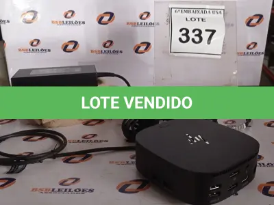 LOTE 337 - 01 DOCKING STATION HP HSN-IX02.(NOVO) (NO ESTADO EM QUE SE ENCONTRA. SUJEITO A AVARIAS OCULTAS/VISÍVEIS.)
