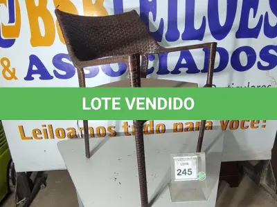 LOTE 245 - 01 CADEIRA DE JARDIM. (NO ESTADO EM QUE SE ENCONTRA. SUJEITO A AVARIAS OCULTAS/VISÍVEIS.) BH1588L