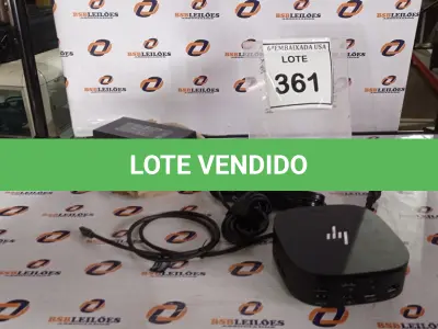 LOTE 361 - 01 DOCKING STATION HP HSN-IX02.(NOVO) (NO ESTADO EM QUE SE ENCONTRA. SUJEITO A AVARIAS OCULTAS/VISÍVEIS.)