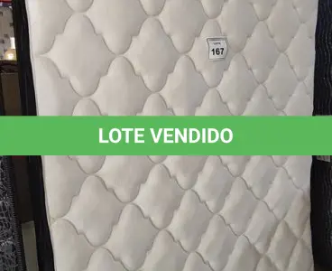 LOTE 167 - 01 COLCHÃO DE CASAL COM BASE . (NO ESTADO EM QUE SE ENCONTRA. SUJEITO A AVARIAS OCULTAS/VISÍVEIS.) AU1887B