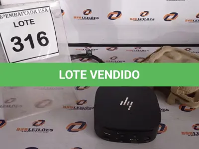 LOTE 316 - 01 DOCKING STATION HP HSN-IX02.(NOVO) (NO ESTADO EM QUE SE ENCONTRA. SUJEITO A AVARIAS OCULTAS/VISÍVEIS.)