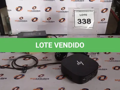 LOTE 338 - 01 DOCKING STATION HP HSN-IX02.(NOVO) (NO ESTADO EM QUE SE ENCONTRA. SUJEITO A AVARIAS OCULTAS/VISÍVEIS.)