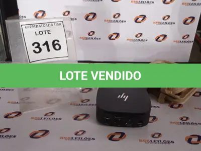 LOTE 316 - 01 DOCKING STATION HP HSN-IX02.(NOVO) (NO ESTADO EM QUE SE ENCONTRA. SUJEITO A AVARIAS OCULTAS/VISÍVEIS.)
