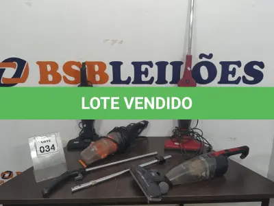 LOTE 034 - 04 ASPIRADORES DE MARCAS E MODELOS DIVERSOS. (NO ESTADO) ATENÇÃO! FAZER A VISITAÇÃO ANTES DE ARREMATAR, NÃO SABEMOS SE FUNCIONA, LEILÃO NÃO TEM GARANTIA E NEM DEVOLUÇÃO, SUJEITO A POSSÍVEIS AVARIAS VISÍVEIS/OCULTAS E/OU AUSÊNCIA DE COMPONENTES.