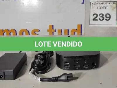 LOTE 239 - 01 DOCKING STATION HP HSN-IX02. (NOVO) (NO ESTADO EM QUE SE ENCONTRA. SUJEITO A AVARIAS OCULTAS/VISÍVEIS.)