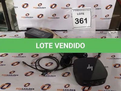 LOTE 361 - 01 DOCKING STATION HP HSN-IX02.(NOVO) (NO ESTADO EM QUE SE ENCONTRA. SUJEITO A AVARIAS OCULTAS/VISÍVEIS.)