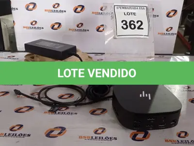LOTE 362 - 01 DOCKING STATION HP HSN-IX02.(NOVO) (NO ESTADO EM QUE SE ENCONTRA. SUJEITO A AVARIAS OCULTAS/VISÍVEIS.)