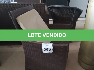 LOTE 268 - 01 CADEIRA DE JARDIM. (NO ESTADO EM QUE SE ENCONTRA. SUJEITO A AVARIAS OCULTAS/VISÍVEIS.) BH1566D