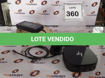 LOTE 360 - 01 DOCKING STATION HP HSN-IX02.(NOVO) (NO ESTADO EM QUE SE ENCONTRA. SUJEITO A AVARIAS OCULTAS/VISÍVEIS.)