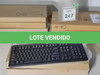 LOTE 247 - 08 TECLADOS DE COMPUTADOR. (NO ESTADO EM QUE SE ENCONTRA. SUJEITO A AVARIAS OCULTAS/VISÍVEIS.)