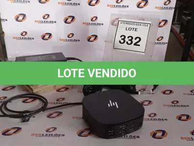 LOTE 332 - 01 DOCKING STATION HP HSN-IX02.(NOVO) (NO ESTADO EM QUE SE ENCONTRA. SUJEITO A AVARIAS OCULTAS/VISÍVEIS.)