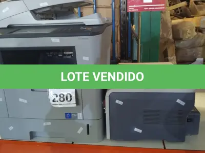 LOTE 280 - 01 IMPRESSORA MULTIFUNCIONAL MODELO SCX-5835NX MARCA SAMSUNG E 01 IMPRESSORA MARCA HP. (NO ESTADO) ATENÇÃO! FAZER A VISITAÇÃO ANTES DE ARREMATAR, NÃO SABEMOS SE FUNCIONA, LEILÃO NÃO TEM GARANTIA E NEM DEVOLUÇÃO, SUJEITO A POSSÍVEIS AVARIAS VISÍVEIS/OCULTAS E/OU AUSÊNCIA DE COMPONENTES.