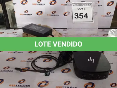 LOTE 354 - 01 DOCKING STATION HP HSN-IX02.(NOVO) (NO ESTADO EM QUE SE ENCONTRA. SUJEITO A AVARIAS OCULTAS/VISÍVEIS.)