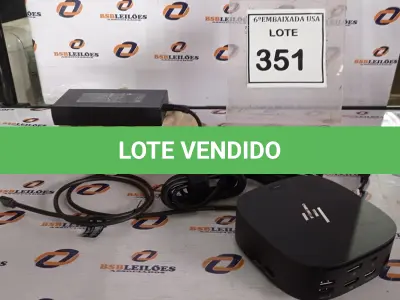 LOTE 351 - 01 DOCKING STATION HP HSN-IX02.(NOVO) (NO ESTADO EM QUE SE ENCONTRA. SUJEITO A AVARIAS OCULTAS/VISÍVEIS.)
