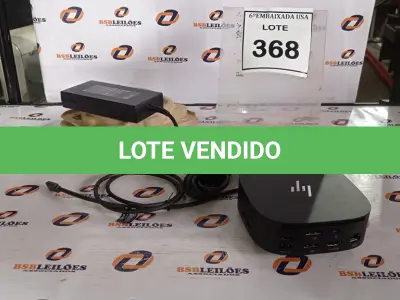 LOTE 368 - 01 DOCKING STATION HP HSN-IX02.(NOVO) (NO ESTADO EM QUE SE ENCONTRA. SUJEITO A AVARIAS OCULTAS/VISÍVEIS.)