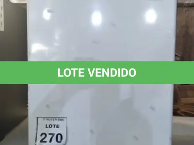 LOTE 270 - 01 FRIGOBAR. (NO ESTADO) ATENÇÃO! FAZER A VISITAÇÃO ANTES DE ARREMATAR, NÃO SABEMOS SE FUNCIONA, LEILÃO NÃO TEM GARANTIA E NEM DEVOLUÇÃO, SUJEITO A POSSÍVEIS AVARIAS VISÍVEIS/OCULTAS E/OU AUSÊNCIA DE COMPONENTES.