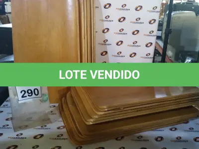 LOTE 290 - 20 PLACAS DE MADEIRA. (NO ESTADO) ATENÇÃO! FAZER A VISITAÇÃO ANTES DE ARREMATAR, NÃO SABEMOS SE FUNCIONA, LEILÃO NÃO TEM GARANTIA E NEM DEVOLUÇÃO, SUJEITO A POSSÍVEIS AVARIAS VISÍVEIS/OCULTAS E/OU AUSÊNCIA DE COMPONENTES.