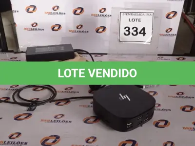 LOTE 334 - 01 DOCKING STATION HP HSN-IX02.(NOVO) (NO ESTADO EM QUE SE ENCONTRA. SUJEITO A AVARIAS OCULTAS/VISÍVEIS.)
