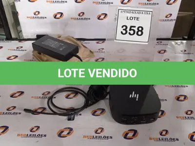 LOTE 358 - 01 DOCKING STATION HP HSN-IX02.(NOVO) (NO ESTADO EM QUE SE ENCONTRA. SUJEITO A AVARIAS OCULTAS/VISÍVEIS.)