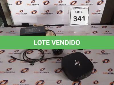 LOTE 341 - 01 DOCKING STATION HP HSN-IX02.(NOVO) (NO ESTADO EM QUE SE ENCONTRA. SUJEITO A AVARIAS OCULTAS/VISÍVEIS.)