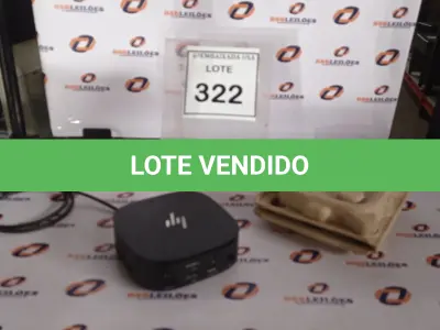 LOTE 322 - 01 DOCKING STATION HP HSN-IX02.(NOVO) (NO ESTADO EM QUE SE ENCONTRA. SUJEITO A AVARIAS OCULTAS/VISÍVEIS.)