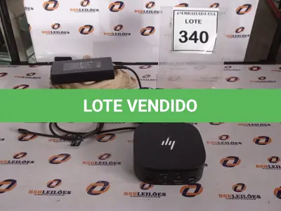 LOTE 340 - 01 DOCKING STATION HP HSN-IX02.(NOVO) (NO ESTADO EM QUE SE ENCONTRA. SUJEITO A AVARIAS OCULTAS/VISÍVEIS.)