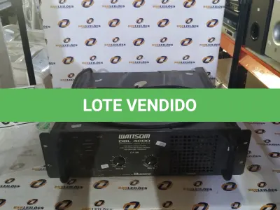 LOTE 396 - 01 AMPLIFICADOR PROFISSIONAL MODELO DBL 4000 MARCA WATTSOM. (NO ESTADO) ATENÇÃO! FAZER A VISITAÇÃO ANTES DE ARREMATAR, NÃO SABEMOS SE FUNCIONA, LEILÃO NÃO TEM GARANTIA E NEM DEVOLUÇÃO, SUJEITO A POSSÍVEIS AVARIAS VISÍVEIS/OCULTAS E/OU AUSÊNCIA DE COMPONENTES.