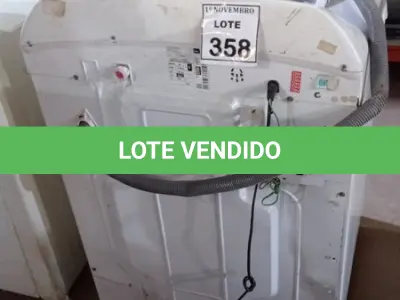 LOTE 358 - 01 MÁQUINA DE LAVAR 12 KG 220V MARCA ELECTROLUX. (NO ESTADO) ATENÇÃO! FAZER A VISITAÇÃO ANTES DE ARREMATAR, NÃO SABEMOS SE FUNCIONA, LEILÃO NÃO TEM GARANTIA E NEM DEVOLUÇÃO, SUJEITO A POSSÍVEIS AVARIAS VISÍVEIS/OCULTAS E/OU AUSÊNCIA DE COMPONENTES.
