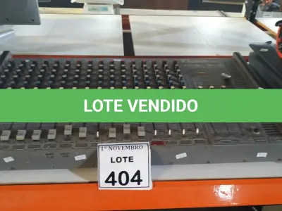 LOTE 404 - 01 MESA DE SOM MODELO AMC 16.3 MARCA CICLOTRON. (NO ESTADO) ATENÇÃO! FAZER A VISITAÇÃO ANTES DE ARREMATAR, NÃO SABEMOS SE FUNCIONA, LEILÃO NÃO TEM GARANTIA E NEM DEVOLUÇÃO, SUJEITO A POSSÍVEIS AVARIAS VISÍVEIS/OCULTAS E/OU AUSÊNCIA DE COMPONENTES.