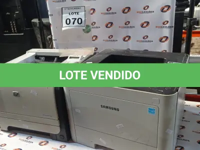 LOTE 070 - 02 IMPRESSORAS MARCAS HP E SAMSUNG. (NO ESTADO) ATENÇÃO! FAZER A VISITAÇÃO ANTES DE ARREMATAR, NÃO SABEMOS SE FUNCIONA, LEILÃO NÃO TEM GARANTIA E NEM DEVOLUÇÃO, SUJEITO A POSSÍVEIS AVARIAS VISÍVEIS/OCULTAS E/OU AUSÊNCIA DE COMPONENTES.